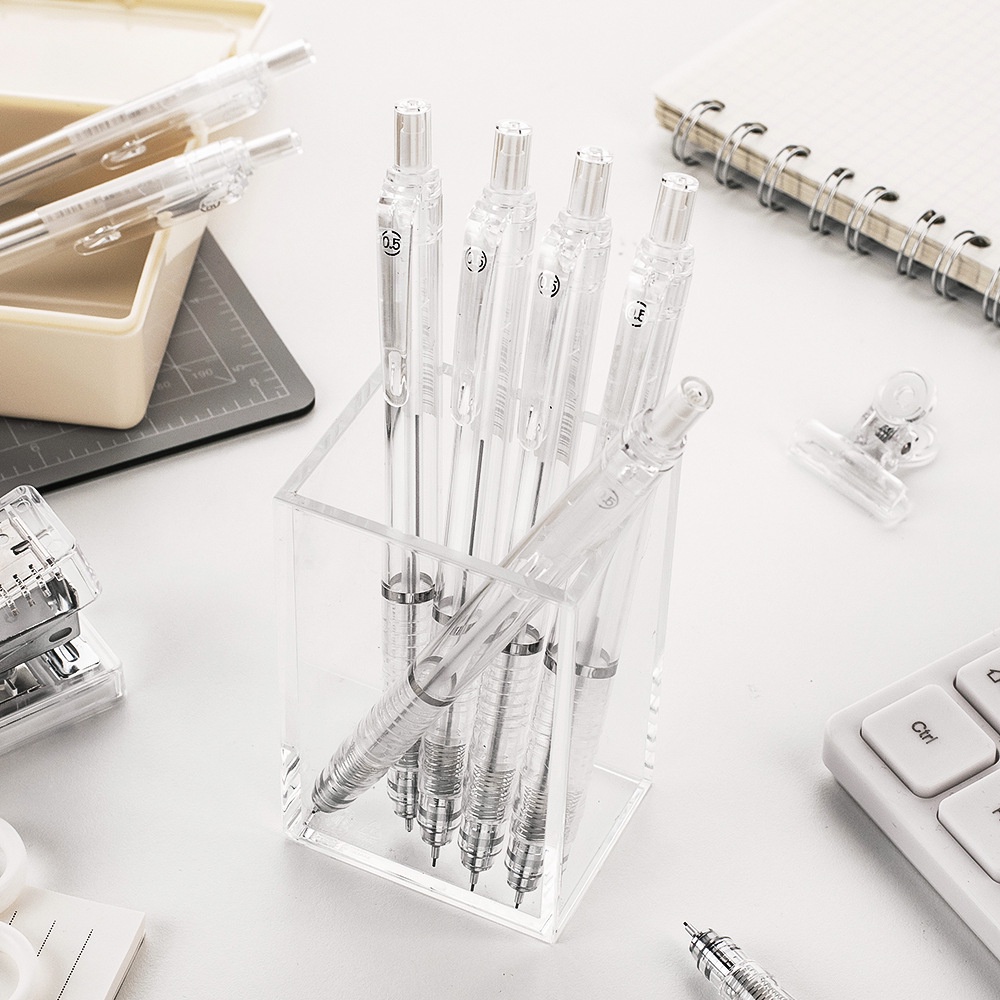 1 Bút Chì Bấm Ngòi 0.5 / 0.7mm Trong Suốt