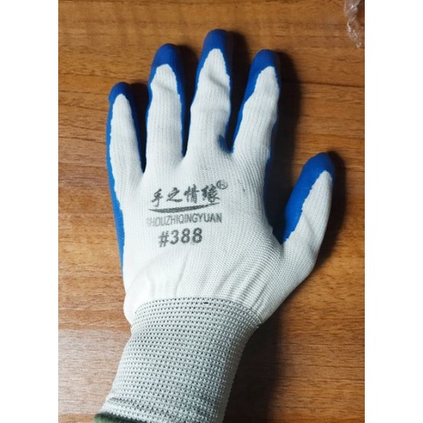 12 Đôi gang tay bảo hộ lao động phủ cao su Pu 388