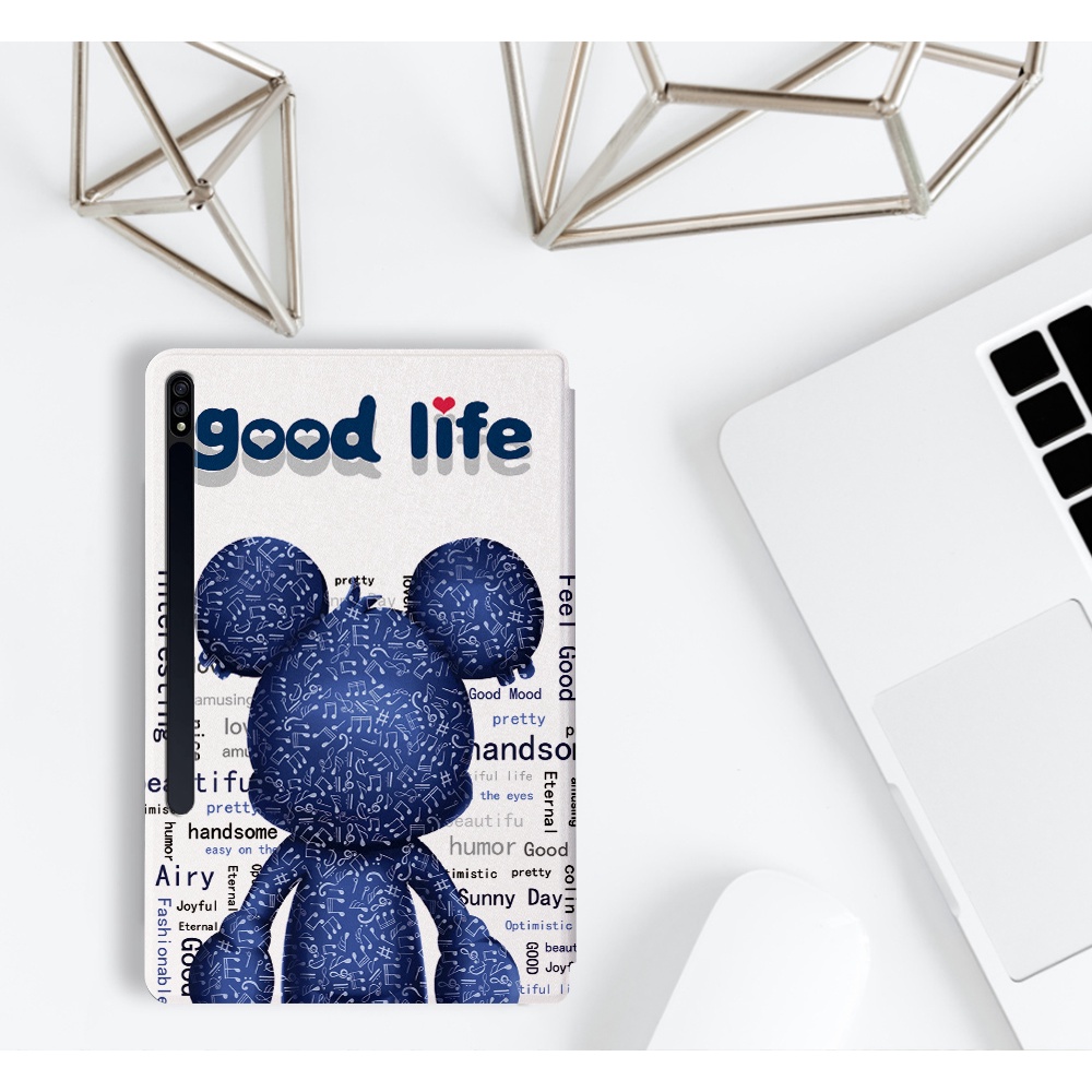 Bao Da Máy Tính Bảng Nắp Lật Họa Tiết Hoạt Hình Cho Samsung Galaxy Tab S9 FE 10.9 SM-X510 SM-X516B Ốp