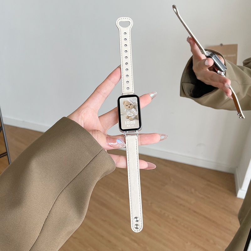 Dây Da Thay Thế Cho Đồng Hồ Thông Minh xiaomi redmi band 2 xiaomi mi band 8