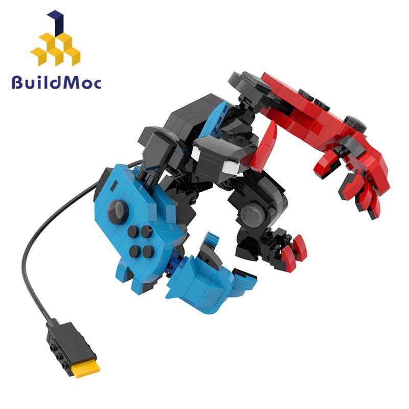 BuildMoc creative building block toys Nintendo switch game machine turning into Mecha small particle building blocks