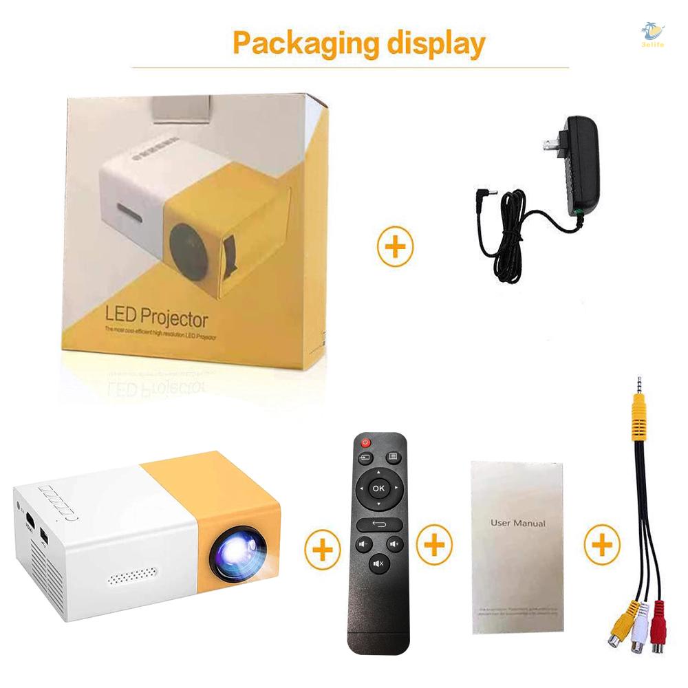 Máy Chiếu mini yg300 yg-300 hd usb Hỗ Trợ 1080p Tại Nhà