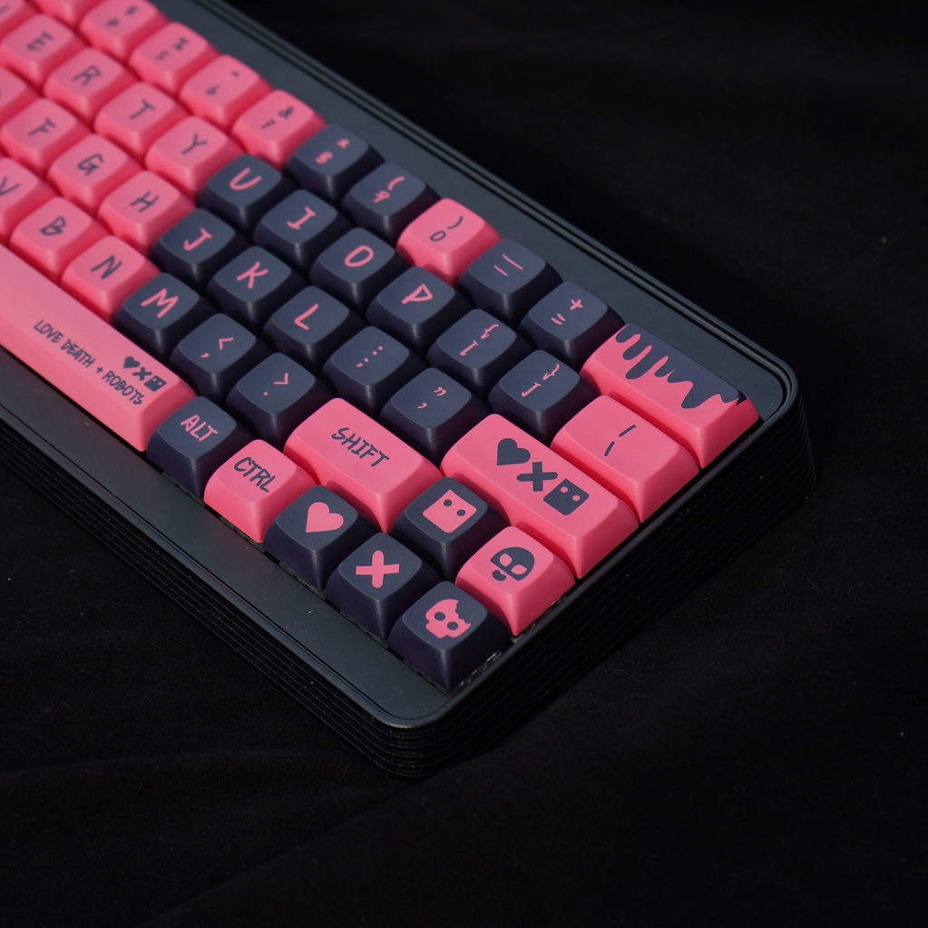 Keycaps chủ đề Love Death, keycap 130 phím, chiều cao XDA 9,5MM, thăng hoa PBT, phù hợp với bàn phím phím 87/68/84/104/108