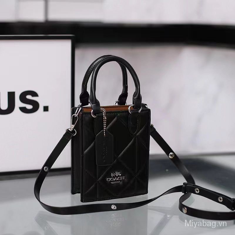 Túi Xách mini Họa Tiết Hoa Đính Kim Cương Giả Phong Cách Hàn Quốc 2023 c0ach