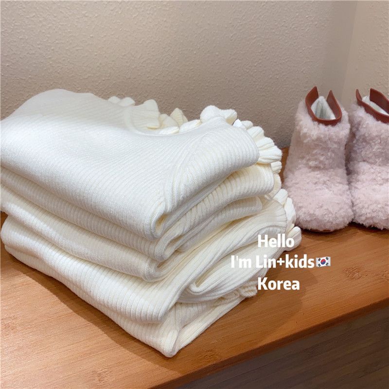 Áo sweater Dệt Kim Dày Phối Ren Thời Trang Thu Đông 2023 Cho Bé