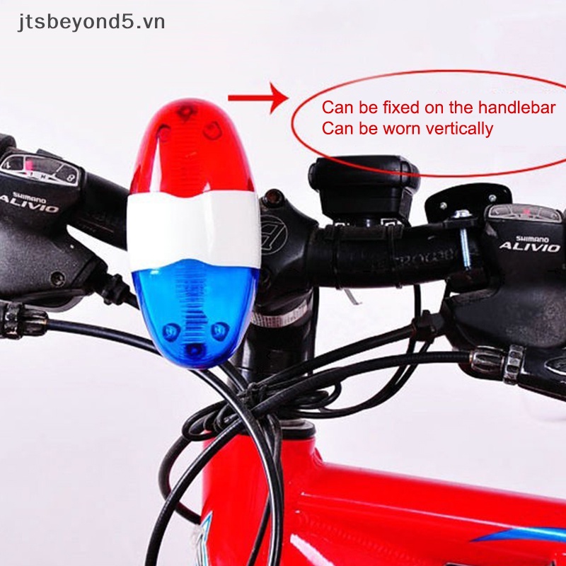 Còi Xe Đạp Cảnh Sát Có Đèn led 6 Bóng 4 Tông Cho Trẻ Em