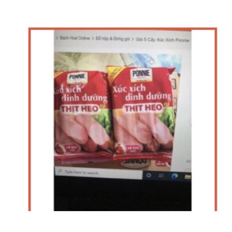 Gói 5 Cây Xúc Xích ăn liền Ponnie 175g/105g