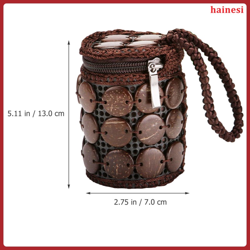 Ví Nhỏ Đựng Tiền Xu Màu Cà Phê Cho Nữ hainesi