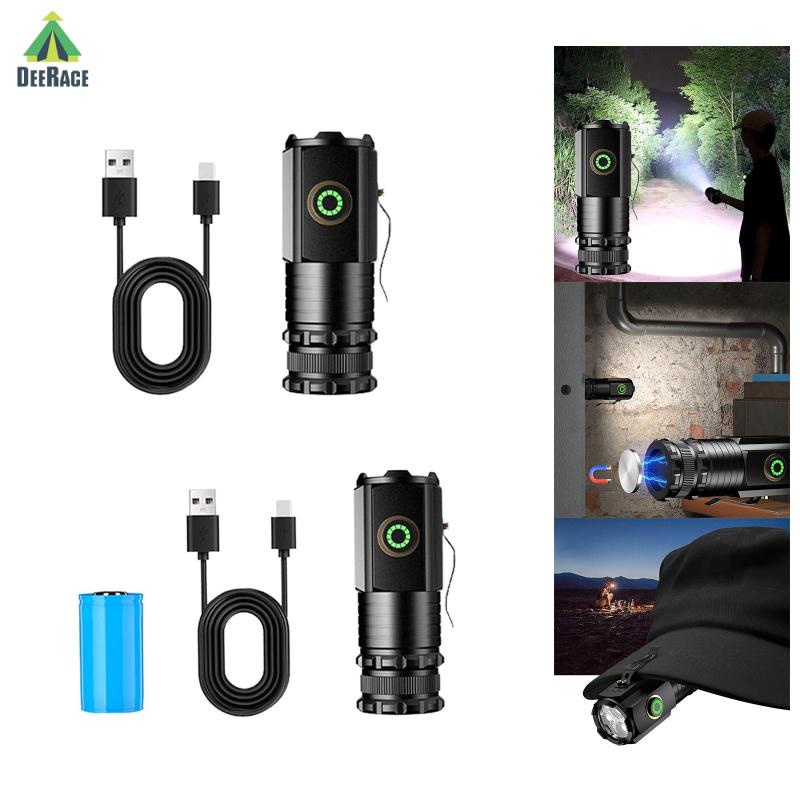 Đèn pin cầm tay mini không dùng pin có thể sạc lại DeeRace