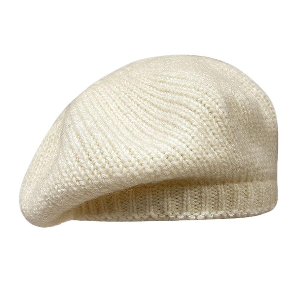 Jeniferdz Mũ beret Dệt Kim Lông Cừu Mềm Mại Phong Cách harajuku Nhật Bản Đường Phố