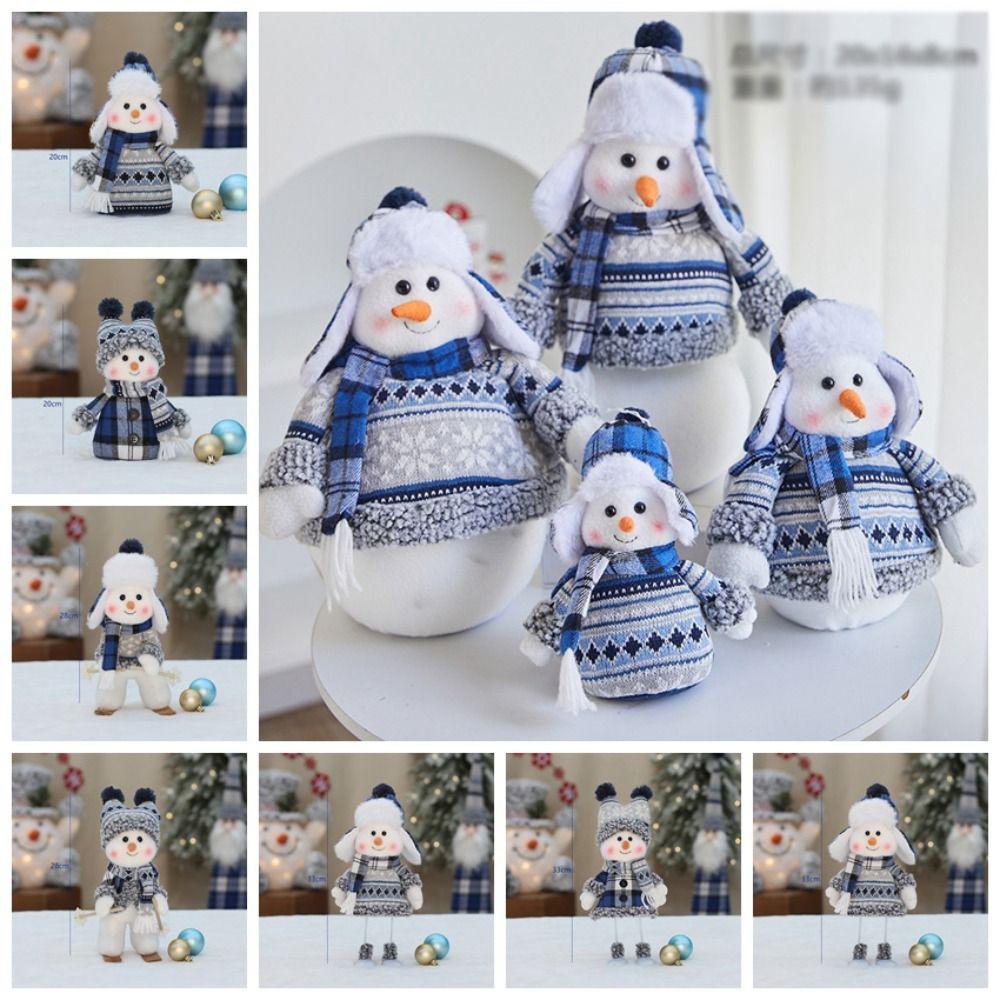 Mmluck Búp Bê Vải Màu Xanh Dương Hình Người Tuyết Hoạt Hình Đáng Yêu