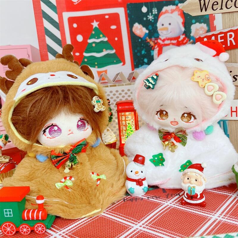 Búp Bê Nhồi Bông Vải cotton 20cm Hình Ông Già Noel Cây Thông Dễ Thương
