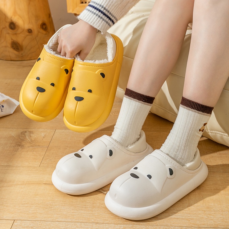 Giày cotton Lót Lông Cừu Dễ Thương Thời Trang Thu Đông Cho Bé