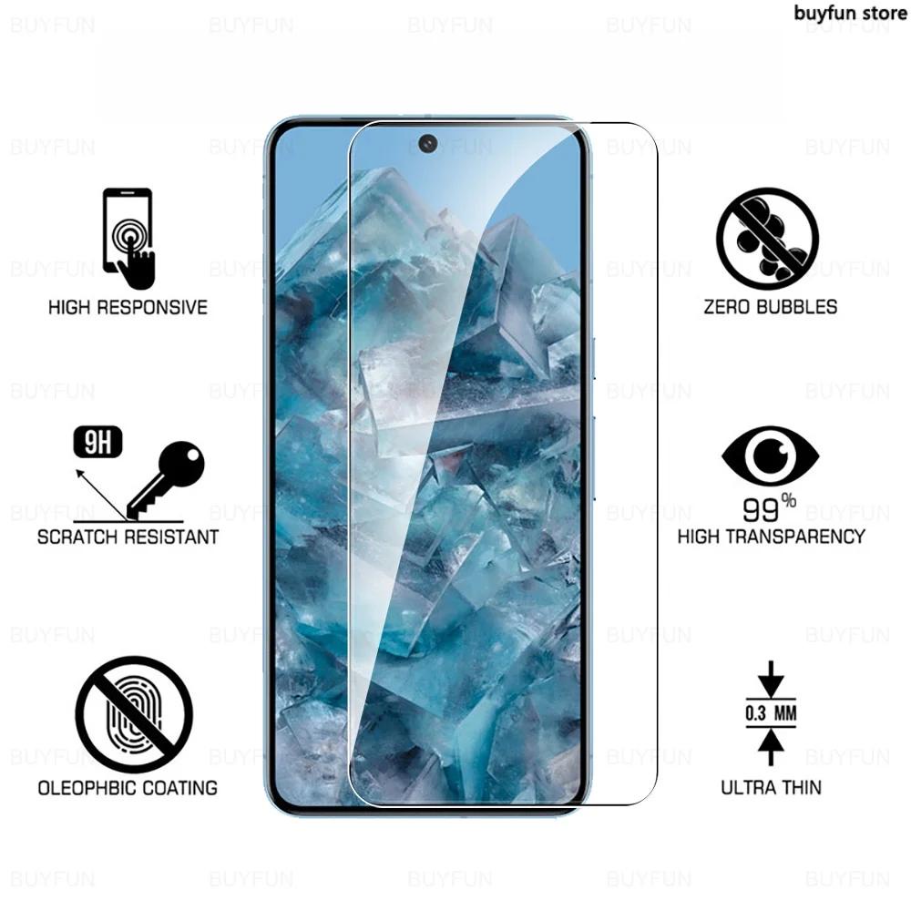 2AK 2Pieces Full Cover Tempered Glass 9H Premium Screen Protector HD Protective Film For Google Pixel 8 Pixel8 Pro 5A 5G