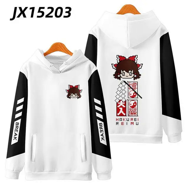 Áo Khoác hoodie Có Khóa Kéo In Họa Tiết anime touhou project 3d Phong Cách harajuku Cho Nam Và Nữ