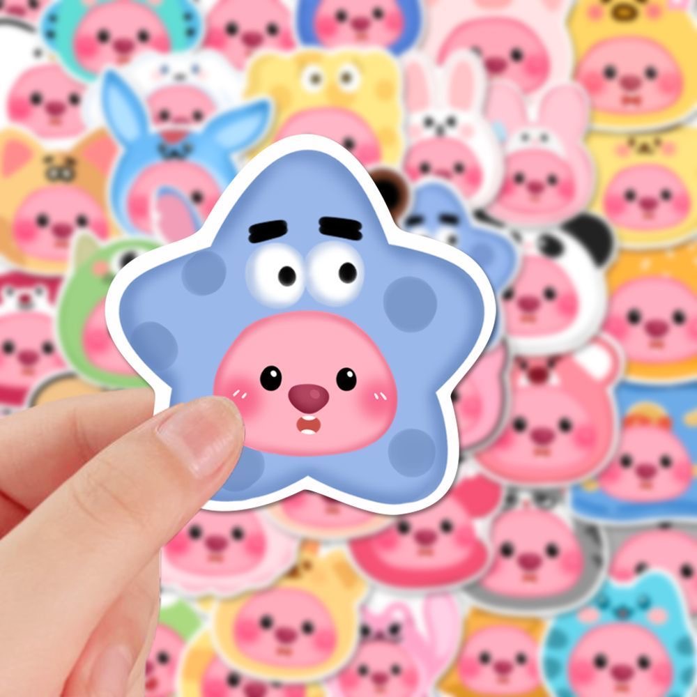 Bộ 100 Sticker loopy Miếng Dán Trang Trí Điện Thoại / Máy Tính / Tủ Lạnh / guitar / Vali / Mũ Bảo Hiểm Chống Thấm Nước Họa Tiết Hoạt Hình Dễ Thương diy