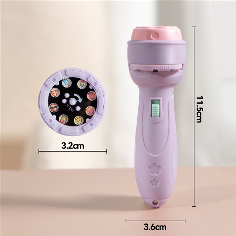 Đồ Chơi Đèn Pin Chiếu Hình Hoạt Hình Vui Nhộn Cho Bé