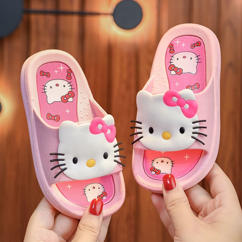 [12 giờ vận chuyển] Dép trẻ em bé gái Giày dễ thương Bồn tắm dễ thương Dép đi trong nhà chống trượt ngoài trời dành cho cha mẹ @ -