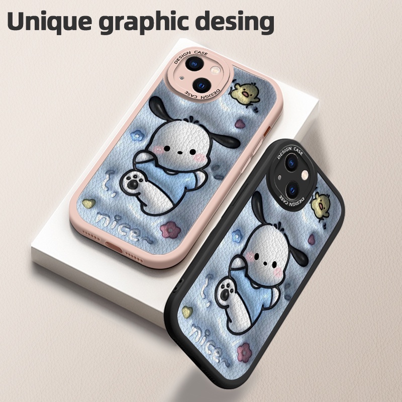 Bao Da Điện Thoại Họa Tiết Hoạt Hình 3d pochacco Cho iphone 15 pro max 15 plus 12 pro max 12 mini iphone 11 pro max Ốp