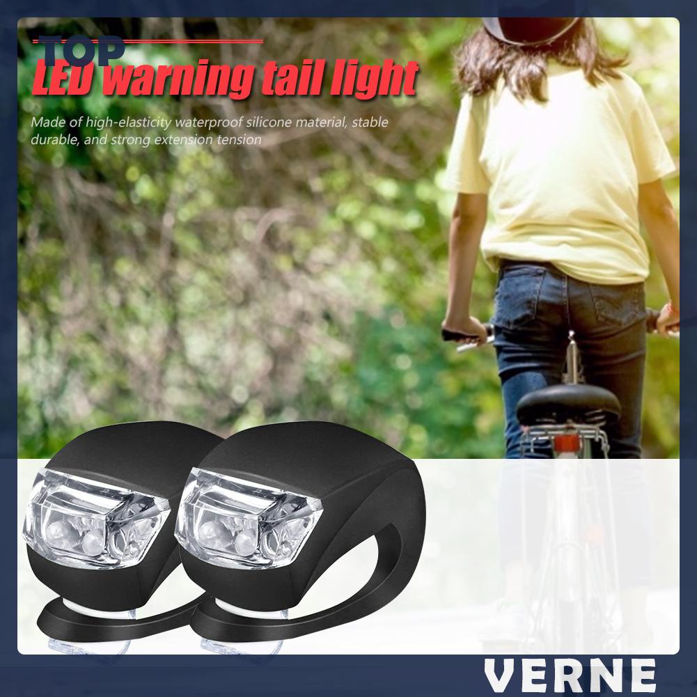 Bộ 2 Cái Đèn Pha silicone 3 Chế Độ Sáng Cho Xe Đạp
