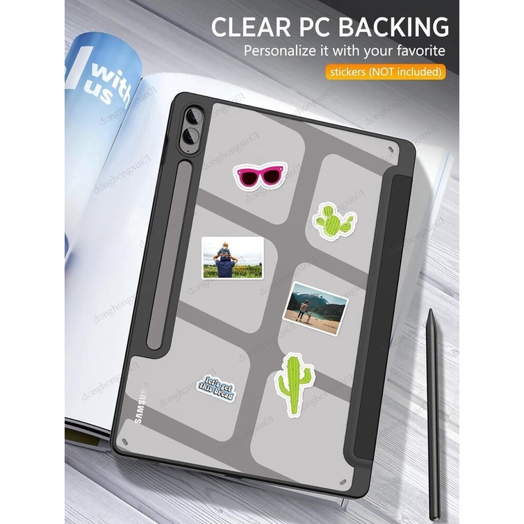 Ốp Bao Da Máy Tính Bảng Trong Suốt Cho samsung galaxy tab s9 fe plus 12.4-inch 2023  samsung tab s9 fe sm-x510 / x516b 10.9 Giá Đỡ