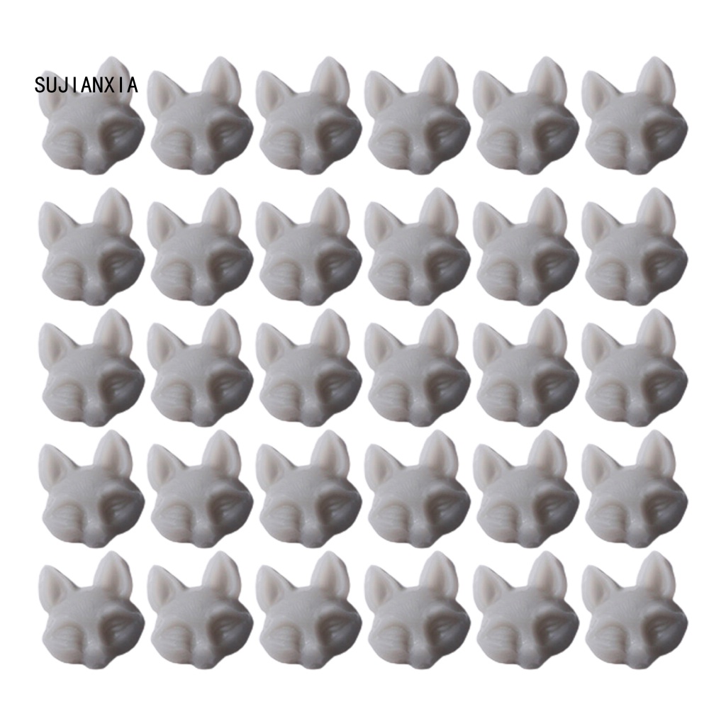 Giày Thể Thao sujianxia sujianxia Năng Động Hợp Thời Trang| Set 30 Phụ Kiện Trang Trí Móng Tay Hình Đầu Cáo 3d Sống Động