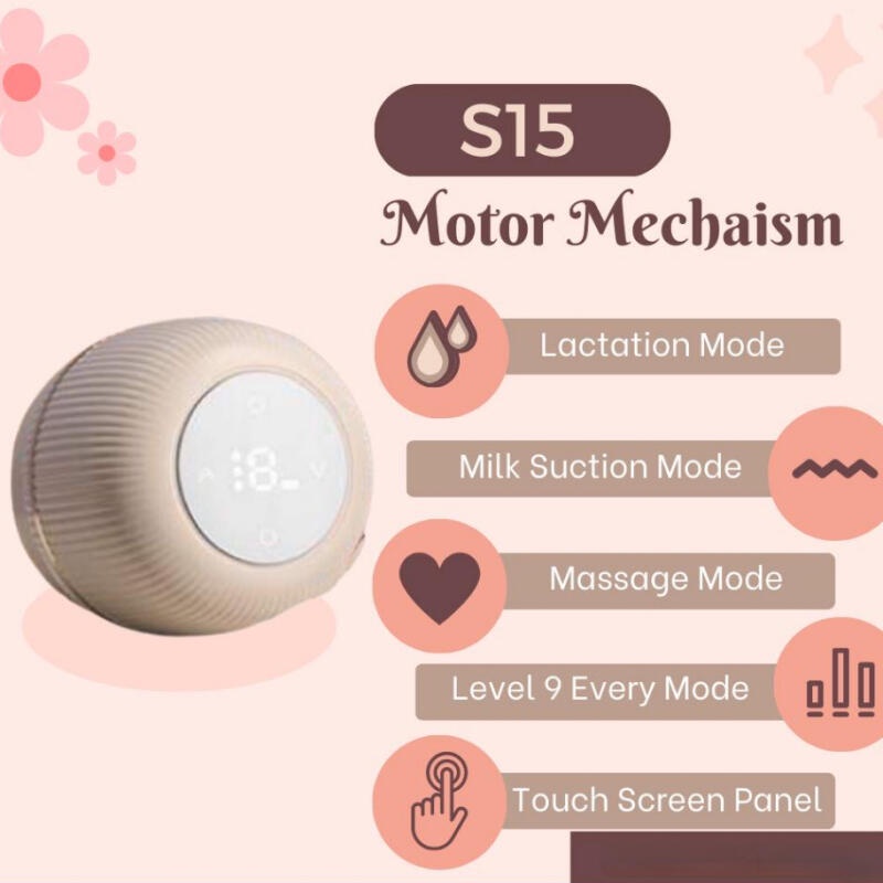 Máy Hút Sữa Không Dây Điện Rảnh Tay - Máy Vắt Sữa Thông Minh Phễu Silicon 3 Chế Độ Mát Xa/Kích Sữa/Hút Sữa, Với Màn Hình LCD Kỹ Thuật Số