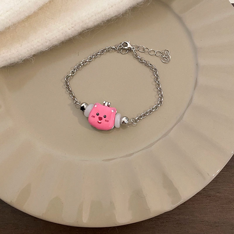 Kawaii loopy Vòng Tay Thiết Kế Hoạt Hình Màu Hồng Dễ Thương Cá Tính Làm Quà Tặng Dành Cho Bạn Nữ