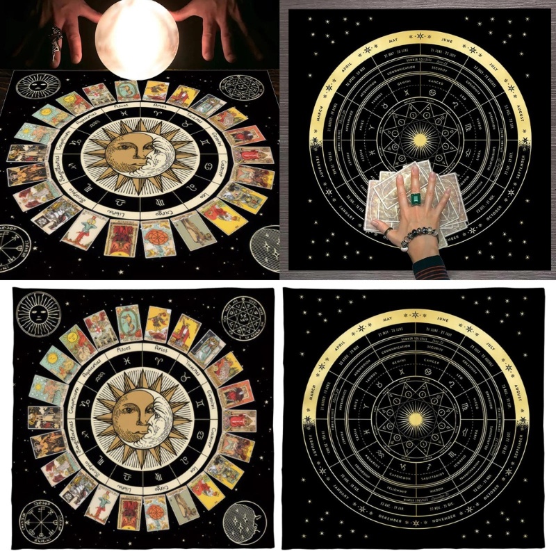 CH * Chiêm tinh học Tarot Bàn Altar Vải Ban Trò chơi Thảm Bói toán Khăn trải bàn Altar