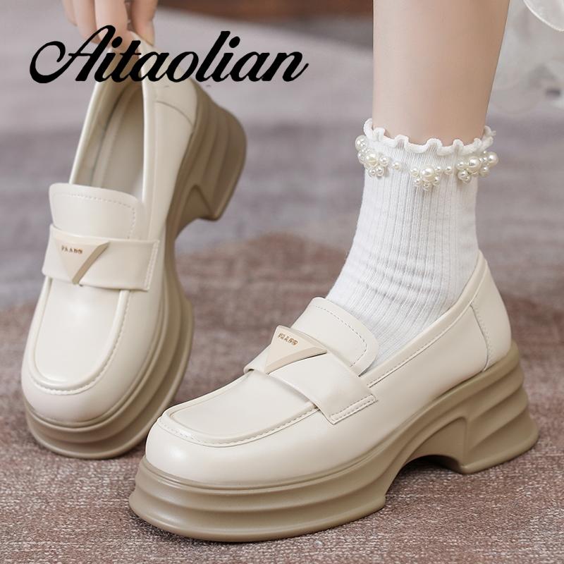 Giày Da Cao Gót 6cm Phong Cách retro Anh Quốc Cho Nữ