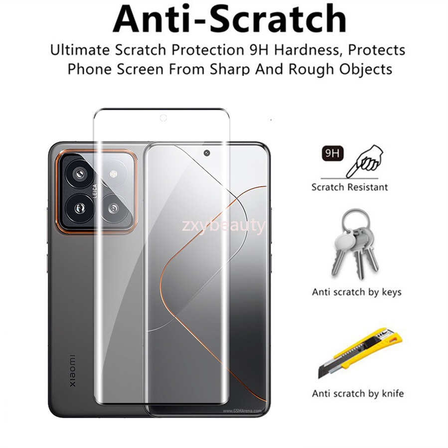 Kính Cường Lực 2 Trong 1 Viền Cong Bảo Vệ camera Cho xiaomi 14 pro 5g 2023 mi 14 14pro mi14
