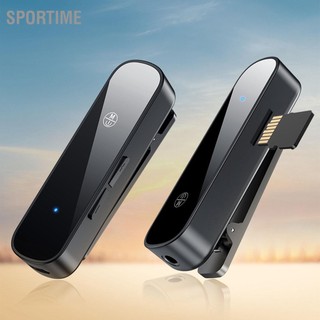 Sportime Đầu thu Bluetooth 5.3 Đen 3.7v 200mah Lavalier Loại Bộ âm thanh cho điện thoại Máy tính bảng Âm nổi cũ