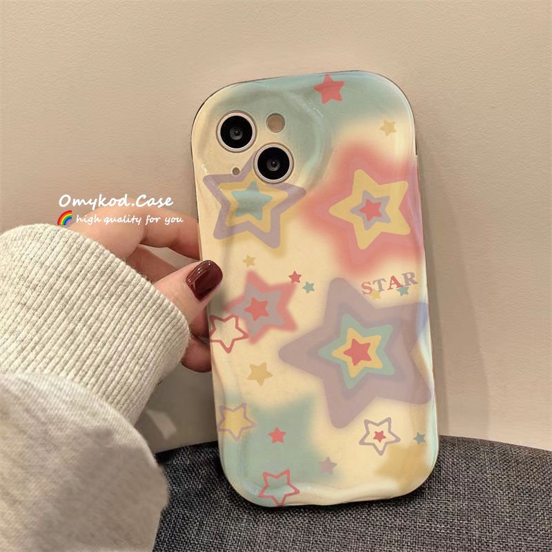 🌈Ready Stock 🏆Samsung A05 A05s A14 A13 A12 A53 A52 A51 A04 A03S A22 A23 A24 A32 A33 A34 A50 A30 A50S A54 Cartoon Star Phone Case & Holder Soft Protection Back Cover