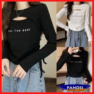 Áo thun nữ rút dây áo kiểu nữ khoét ngực FOR THE BEST chất vải đẹp Panosi - Mã A900