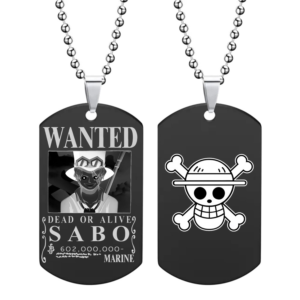 Vòng cổ Mặt Hình luffy zoro ace law nami Trong Phim one piece Bằng Thép Không Gỉ Thời Trang Cho Nam Và Nữ