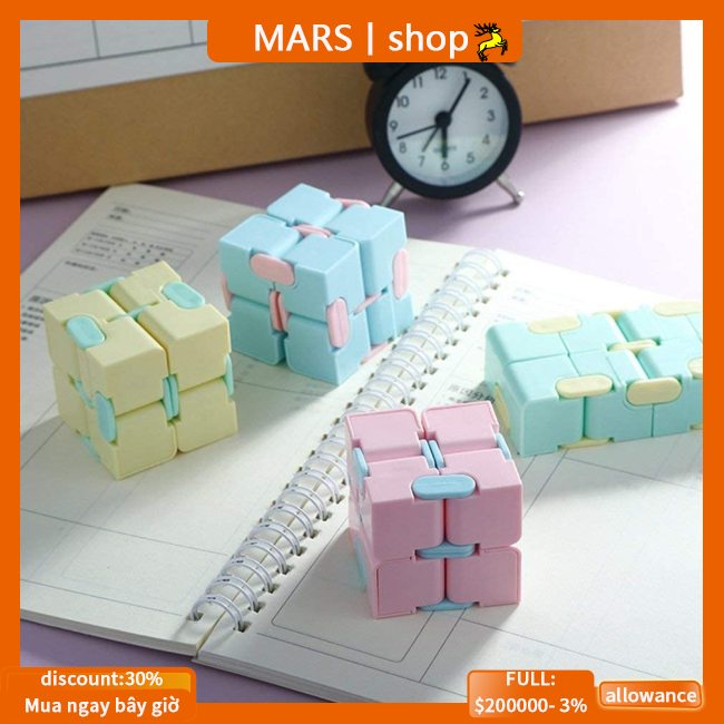 Moc Khối Rubik Đồ Chơi Giảm Căng Thẳng Hình Vô Cực Màu Hồng Dễ Thương