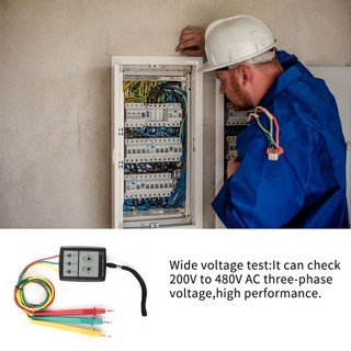 【adorb2】SP8030 3 Phase Rotation Sequence Indicator Meter Tester Detector 200V-480V