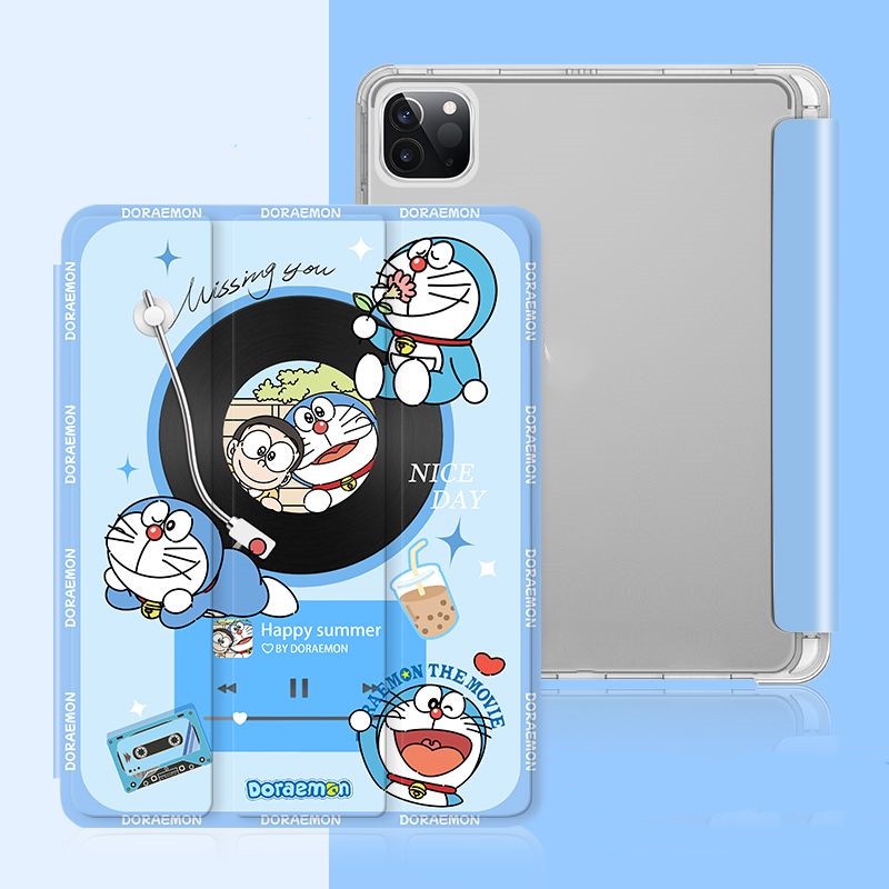 Dễ Thương Ốp Máy Tính Bảng Mềm Họa Tiết Hoạt Hình Có Ngăn Đựng Bút Cho ipad gen10 7 / 8 / 9 air4 / air5 pro11 "pro12.9" mini6