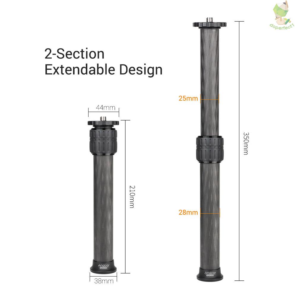 Chân Máy Ảnh andoer er282c 28mm 2 Phần Mở Rộng Bằng Sợi carbon Kèm Chân Máy Ảnh zhi came-1120