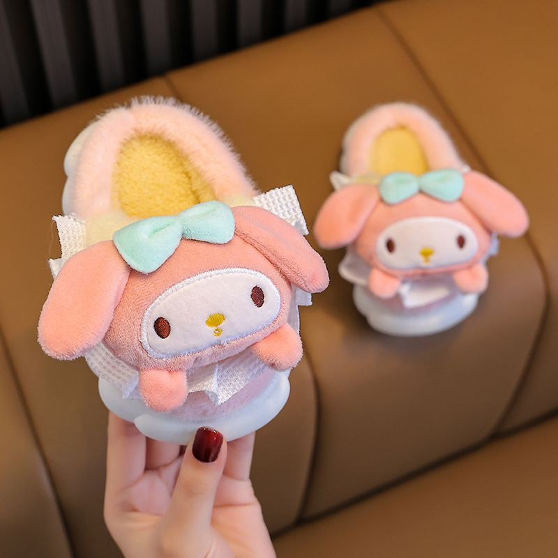 ❤Dép Bông Đi Trong Nhà Giữ Ấm Mùa Đông Chống Trượt Hình Hoạt Hình Dễ Thương Cho Bé Trai Và Gái