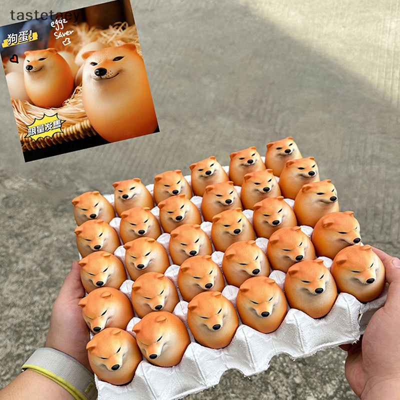 Tast Quả Trứng Chó shiba inu Thực Tế Bằng pvc Trang Trí Bàn Làm Việc / Văn Phòng / Làm Quà Giáng Sinh Vui Nhộn