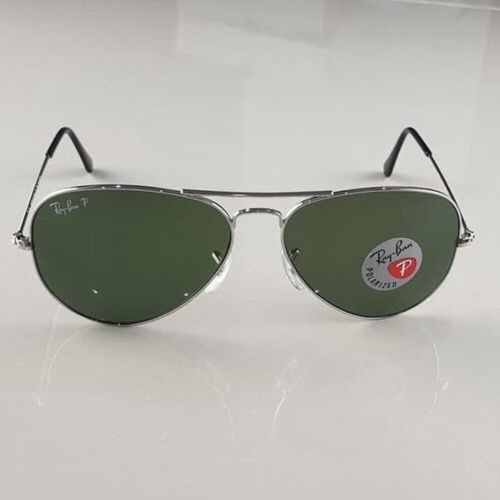 Kính Aviator Rayban 3026 ống kính bạc nguyên bản phân cực