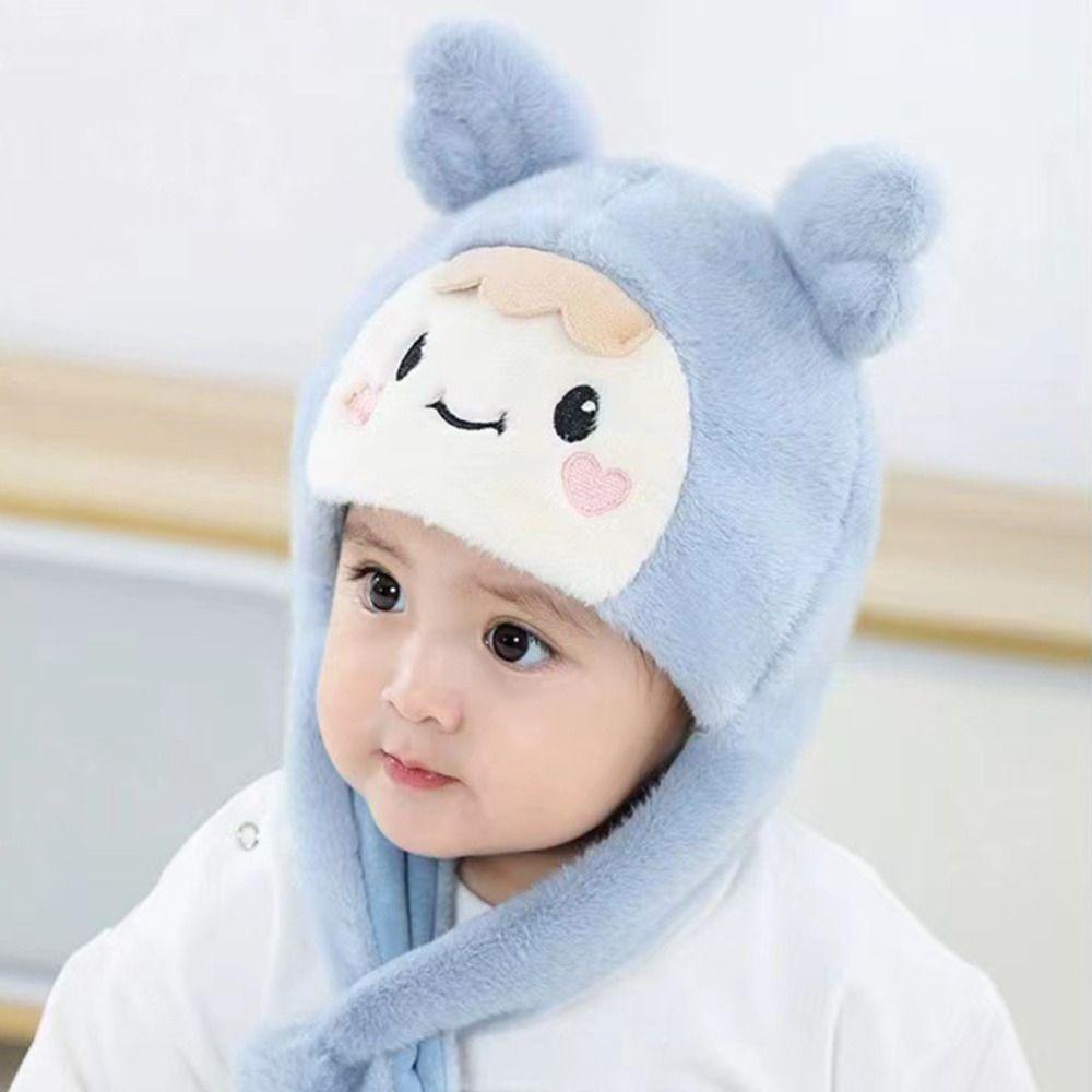 Mũ Trùm Đầu Chống Gió Giữ Ấm Tai Chất Lượng Cao Cho Bé 2-15 Tháng Tuổi