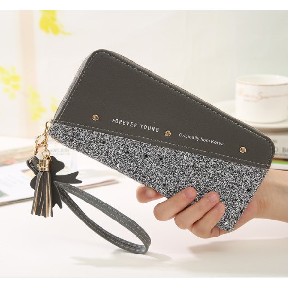 Ví nữ dài cầm tay kim tuyến FOA98IDIGO