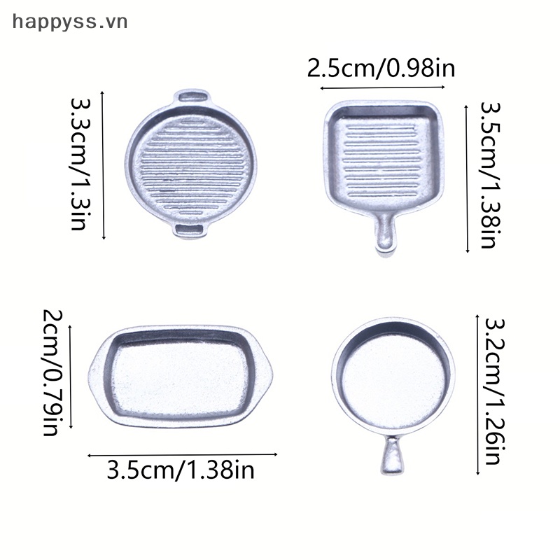 1 Bộ Khay Nướng Bánh Mini Tỉ Lệ 1: 12 Trang Trí Nhà Búp Bê vn