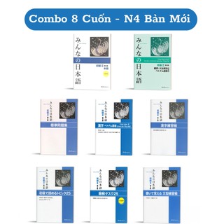 Sách - combo 8 cuốn minnano nihongo 2 - tiếng nhật sơ cấp 2 - dành cho trình độ n4