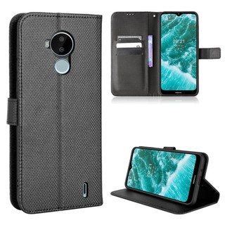 Bao da pu điện thoại nắp lật kèm ngăn đựng thẻ cho nokia c30 c 30 nokiac30 ốp