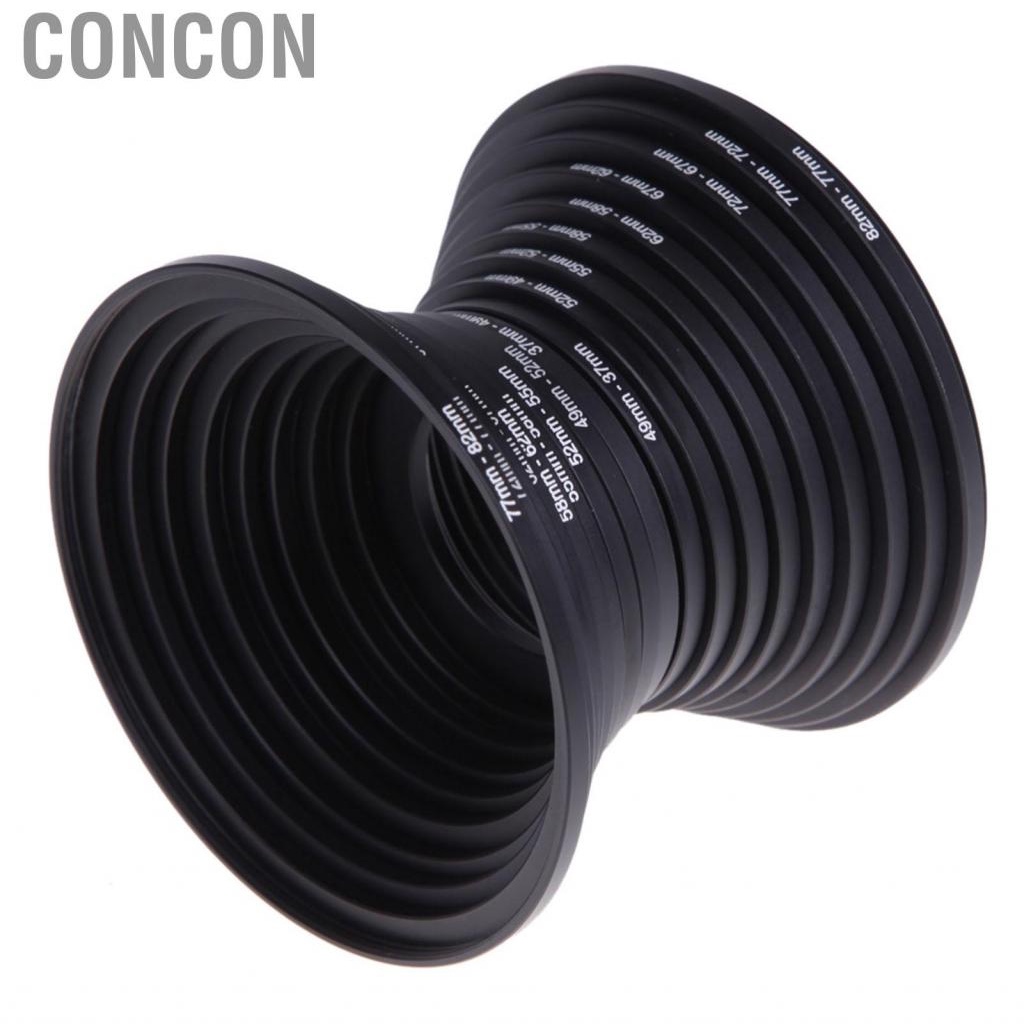 Concon 18 Piece Filter Ring Adapter Set All Metal Camera Lens Kit