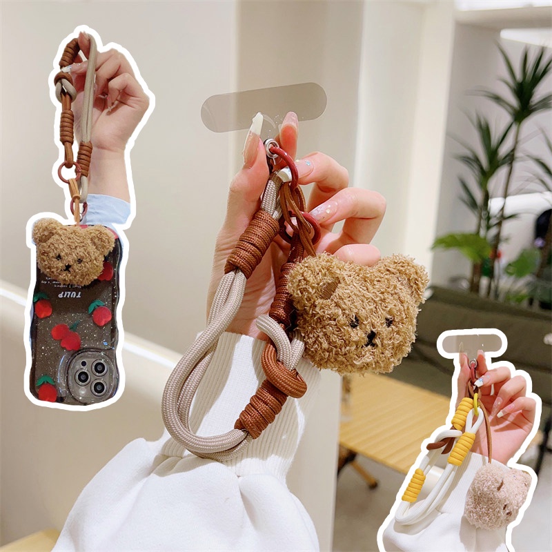 Dây Đeo Điện Thoại Hình Gấu Bông 3d Dễ Thương Chống Thất Lạc