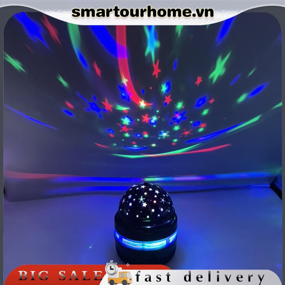 Đèn led Xoay Tròn Hình Ngôi Sao Cho Sân Khấu Tiệc dj Có Cổng Sạc usb